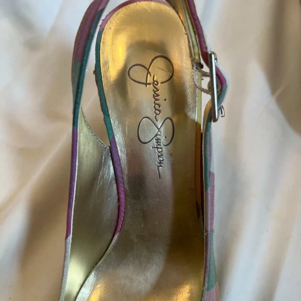 Jessica Simpson Madras Espadrille Slingback Wedge